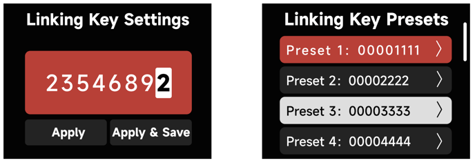 Linking Key Presets