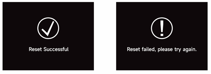 Reset Succesful