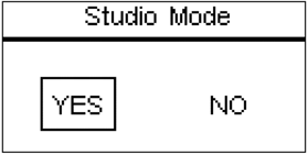 Studio Mode Screen