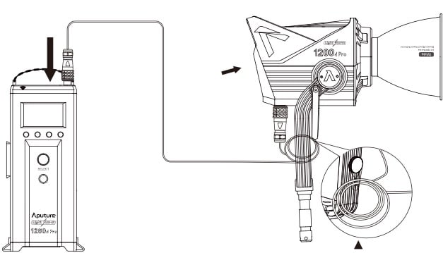 ls_1200d_pro_connect_the_lamp_head_to_the_control_box