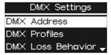 DMX Settings Window