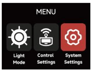 Menu System Settings