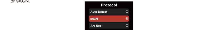 STORM CS32 Ethernet Protocol screen