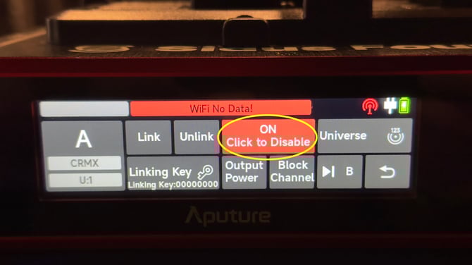 Sidus Four Disable Transmitter Button