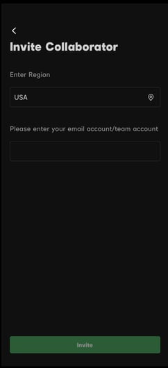 Sidus Link Invite CC Screen