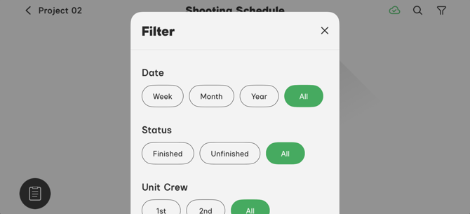 Sidus Link Filter Shoot Sched