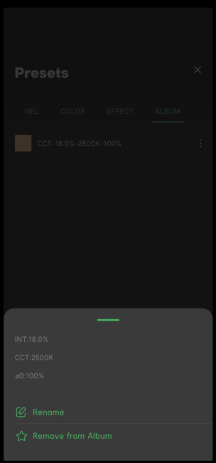 Sidus Link Album Options