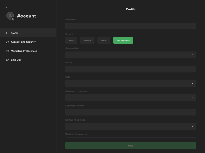 SLP Account Profile Page