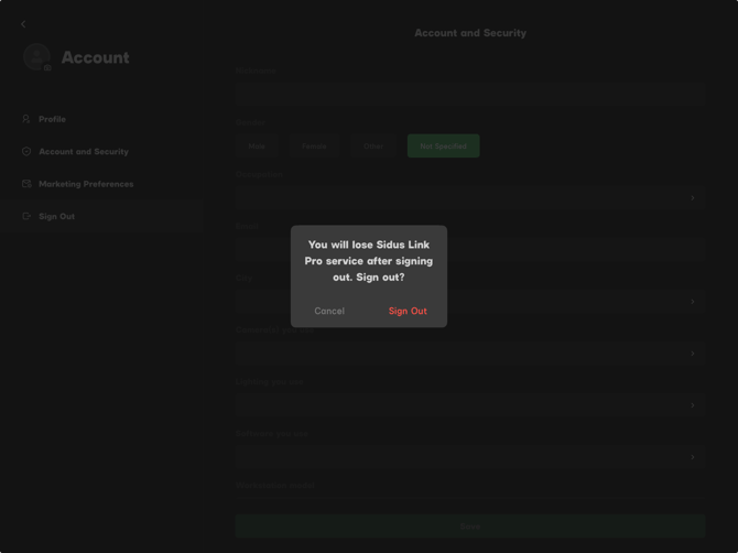 SLP Sign Out Popup