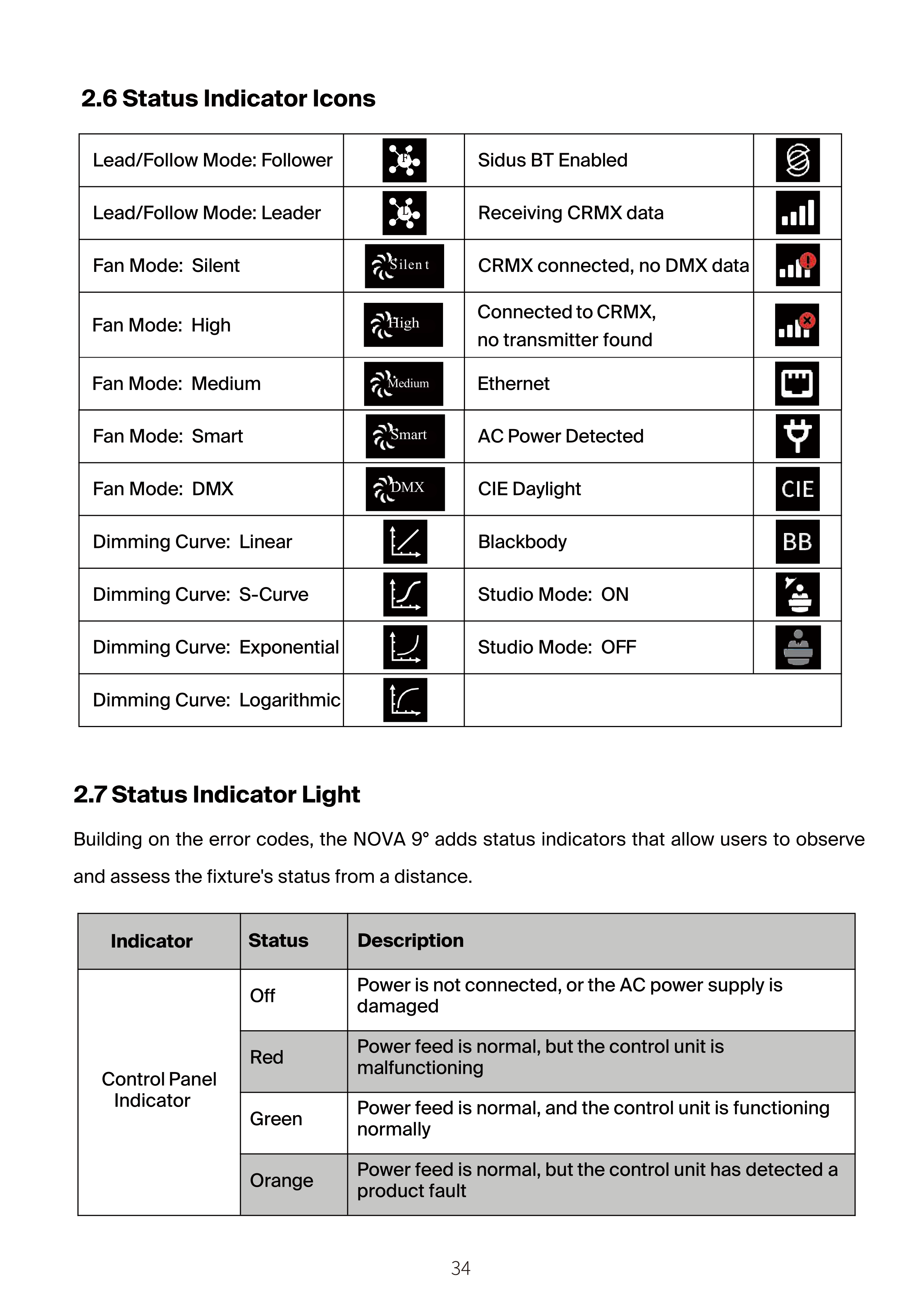 NOVA 9° 2x1 System Settings screen 10